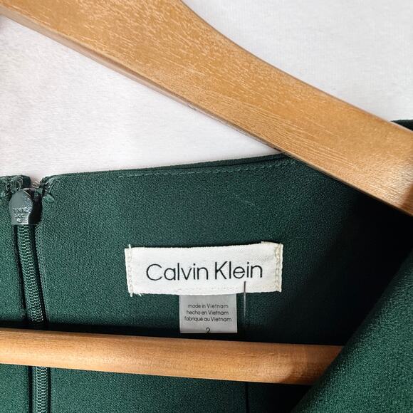 NWT Calvin Klein Green Belted Wide Leg Jumpsuit 2 - Picture 6 of 13